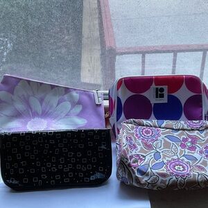 🟣4 Cosmetic Bags, Clinique, Estée Lauder and Lancome